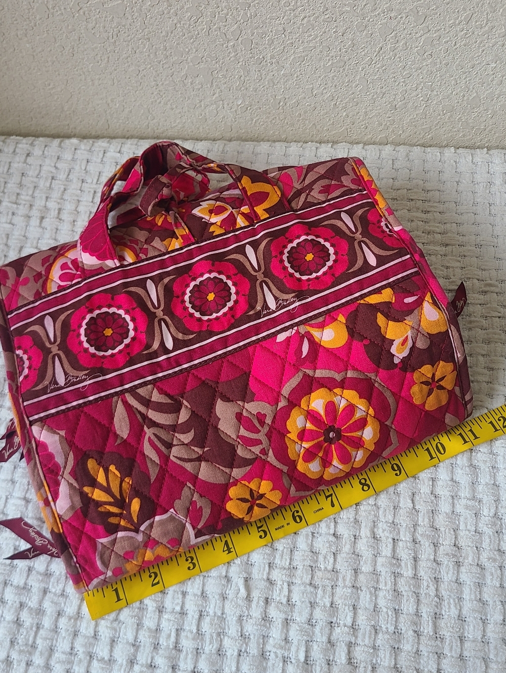 Vera Bradley Quilted Floral Weekender Bag Travel Bag - Picture 7 of 11